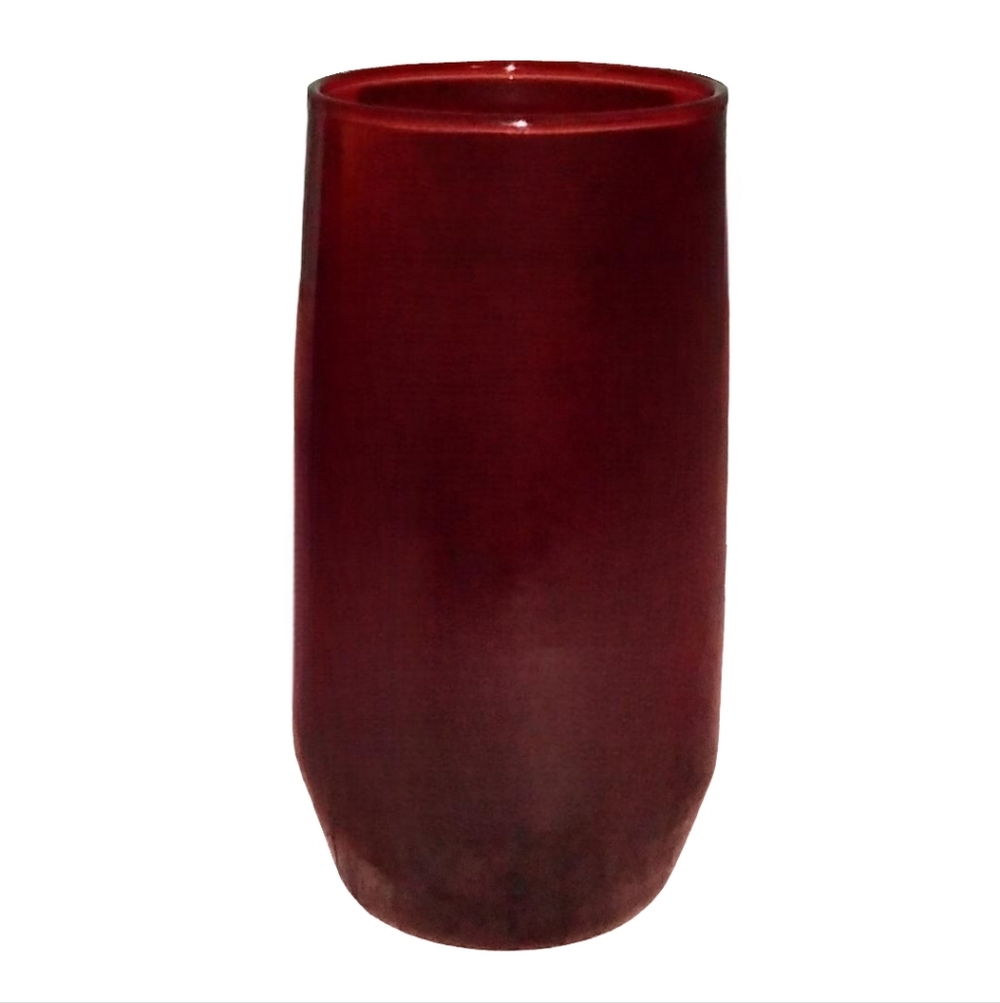Vintage Royal Ruby Christmas Glass Ice Tea Juice Cafe Anchor Glasses Cherry Red